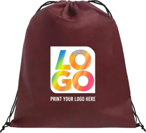 USMG Custom Drawstring Non-Woven Tote Bags - Ideal for Party Favors, Gifts, and Promotions with Vibrant Multi-Color Imprint