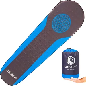 VENTURE 4TH Self Inflating Sleeping Pad - No Pump Required, Easy-Inflate - Warm, Quiet, Supportive Mattress for a Comfortable Night's Sleep - Compact Ultralight Mat - Ideal For Backpacking and Camping