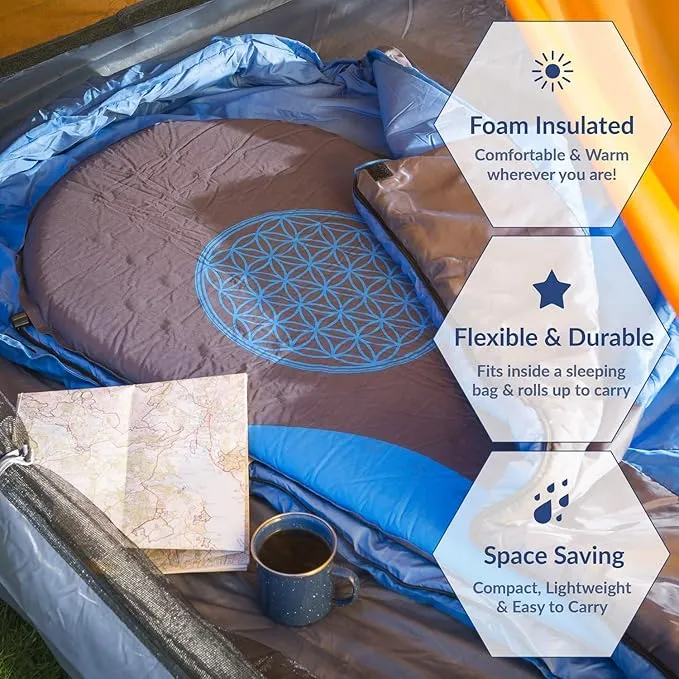 VENTURE 4TH Self Inflating Sleeping Pad - No Pump Required, Easy-Inflate - Warm, Quiet, Supportive Mattress for a Comfortable Night's Sleep - Compact Ultralight Mat - Ideal For Backpacking and Camping