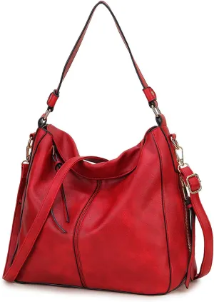 VX VONXURY Hobo Bags for Women, Faux Leather Tote Purse Ladies Handbag Medium Shoulder Bags with Side Pockets for Work Travel