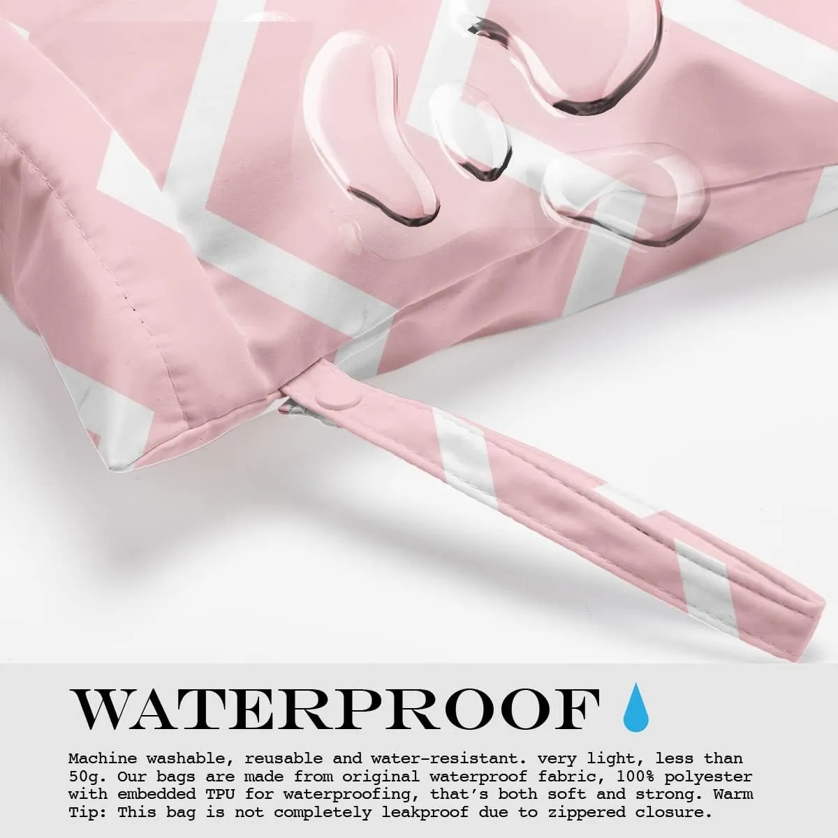 Wet Bag, Wet Dry Bag, Wet Bag for Swimsuit, Travel, Beach, Pool, Diapers, Dirty Yoga Gym Clothes, Makeup Bag, Waterproof Reusable Minimalist Aesthetic Line Art Geometric Decor