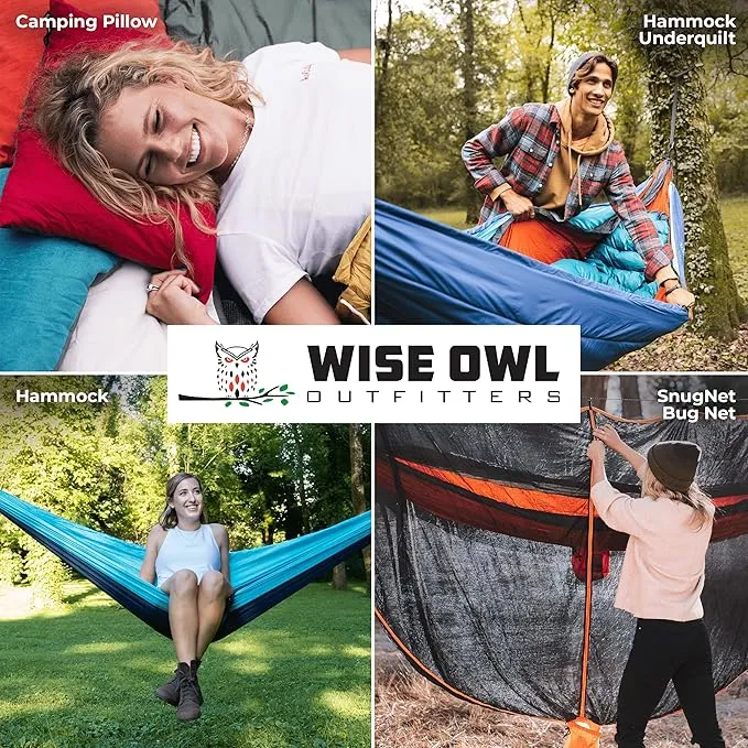 Wise Owl Outfitters Nylon Camping Blanket - Packable & Waterproof Camping Quilt - Stadium Blanket, Backpacking, Camping, Travel, and Hiking