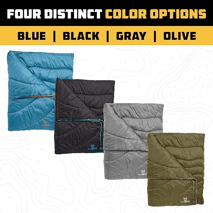 Wise Owl Outfitters Nylon Camping Blanket - Packable & Waterproof Camping Quilt - Stadium Blanket, Backpacking, Camping, Travel, and Hiking