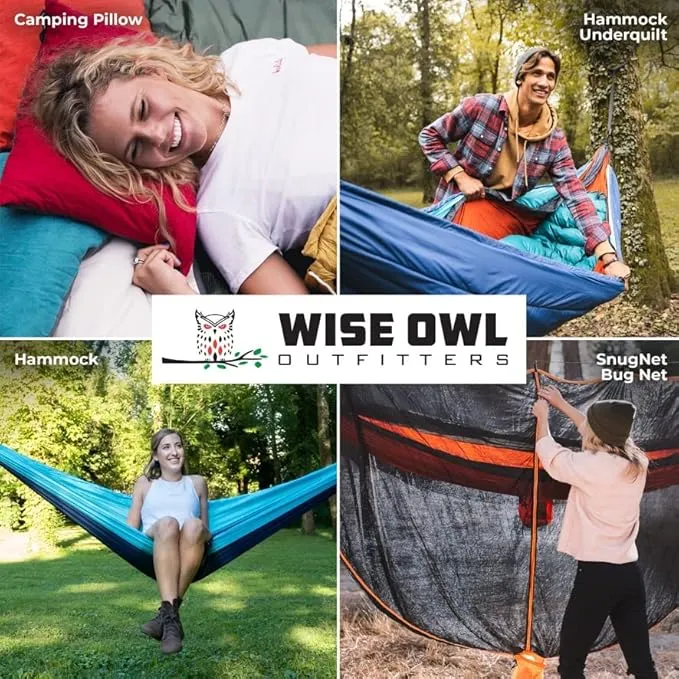Wise Owl Outfitters Nylon Camping Blanket - Packable & Waterproof Camping Quilt - Stadium Blanket, Backpacking, Camping, Travel, and Hiking