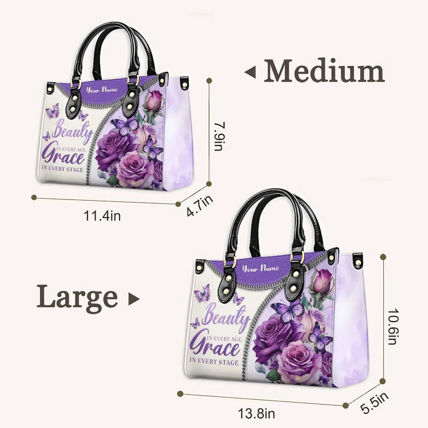 Womens Handbag - Flowers Tote Bags for Women gifts - Shoulder Purses for Shopping Daily Use - PU Leather Bag