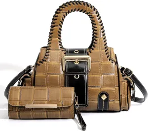 Women's Handbag Set, woven leather for women Large Capacity Multi-layer 2025 new in crossbody bags Bag woman Fashionable