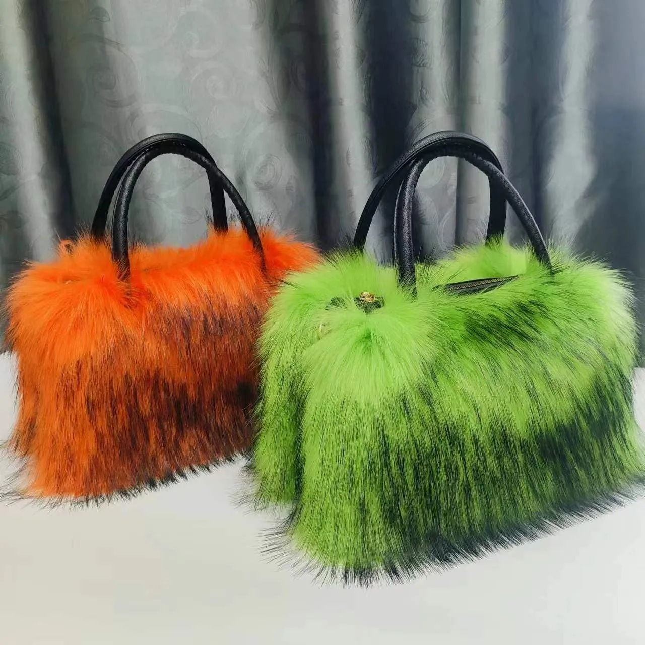 Women's Shoulder Handbags Faux Fur Tote Bag Fluffy Satchel Handbags for Women, Mom, Friend, Bridesmaids