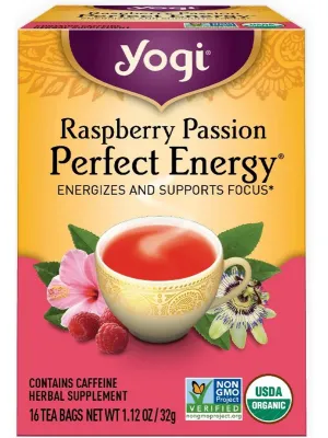 Yogi, Raspberry Passion Perfect Energy, 16 Tea Bags
